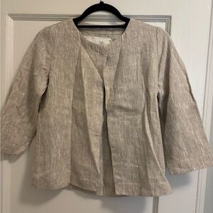 notPERFECTLINEN Natural Linen Jacket